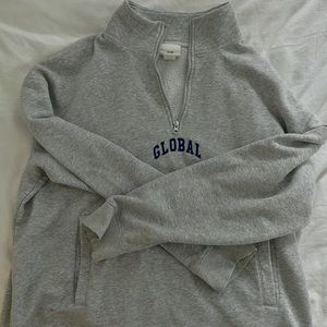 h&m grey zip up hoodie